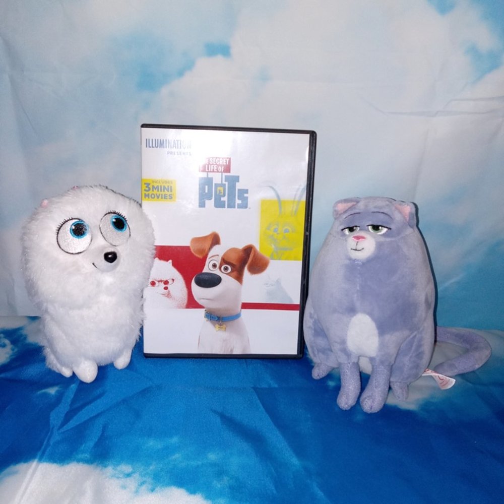 Gidget & Chloe The Secret Life of Pets TY Beanie Babies with 3 Mini Movies DVD